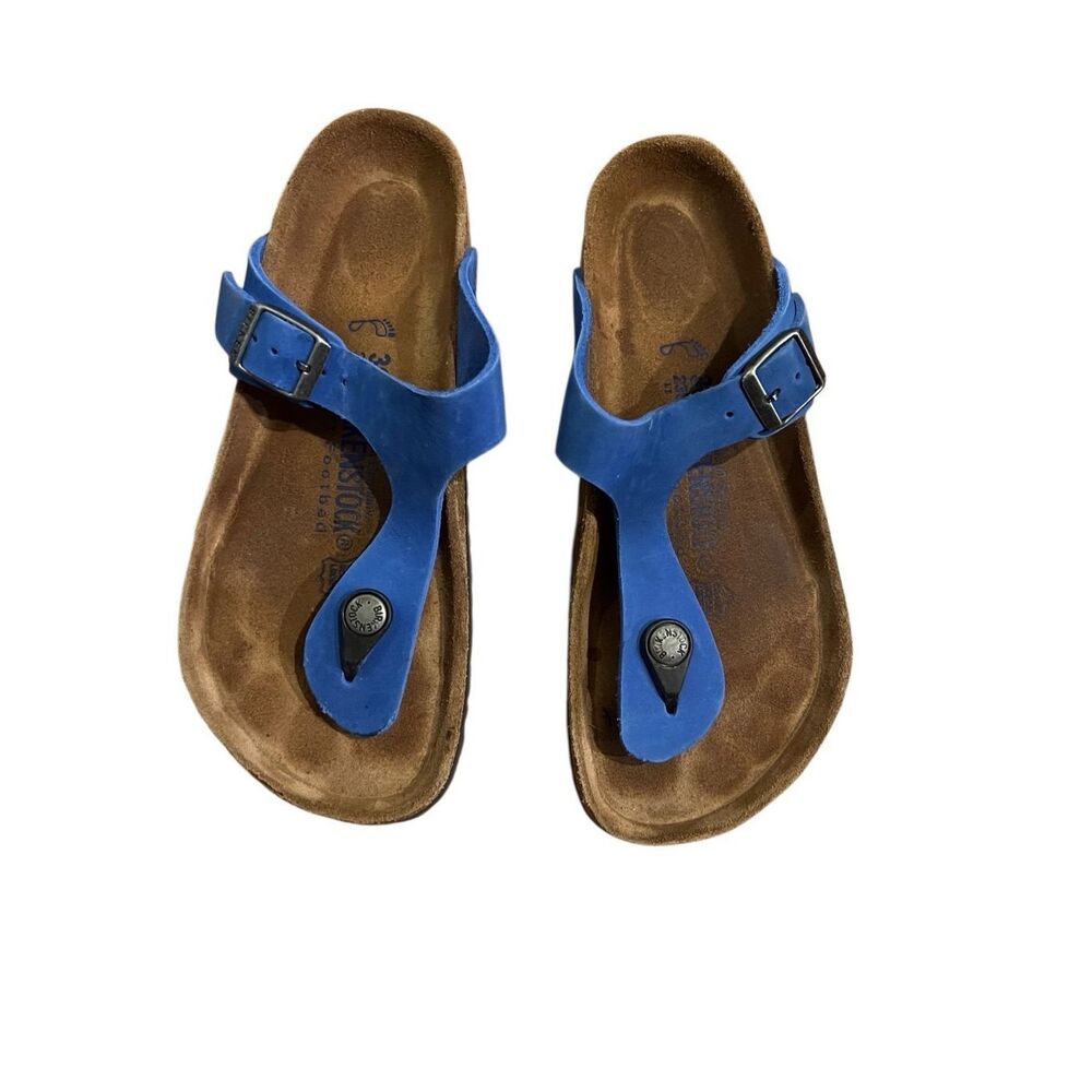 Birkenstock Gizeh Blue Thong Sandals Size 36
